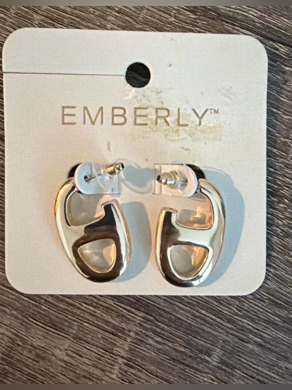 Emberly Gold Abstract Hoop Earrings